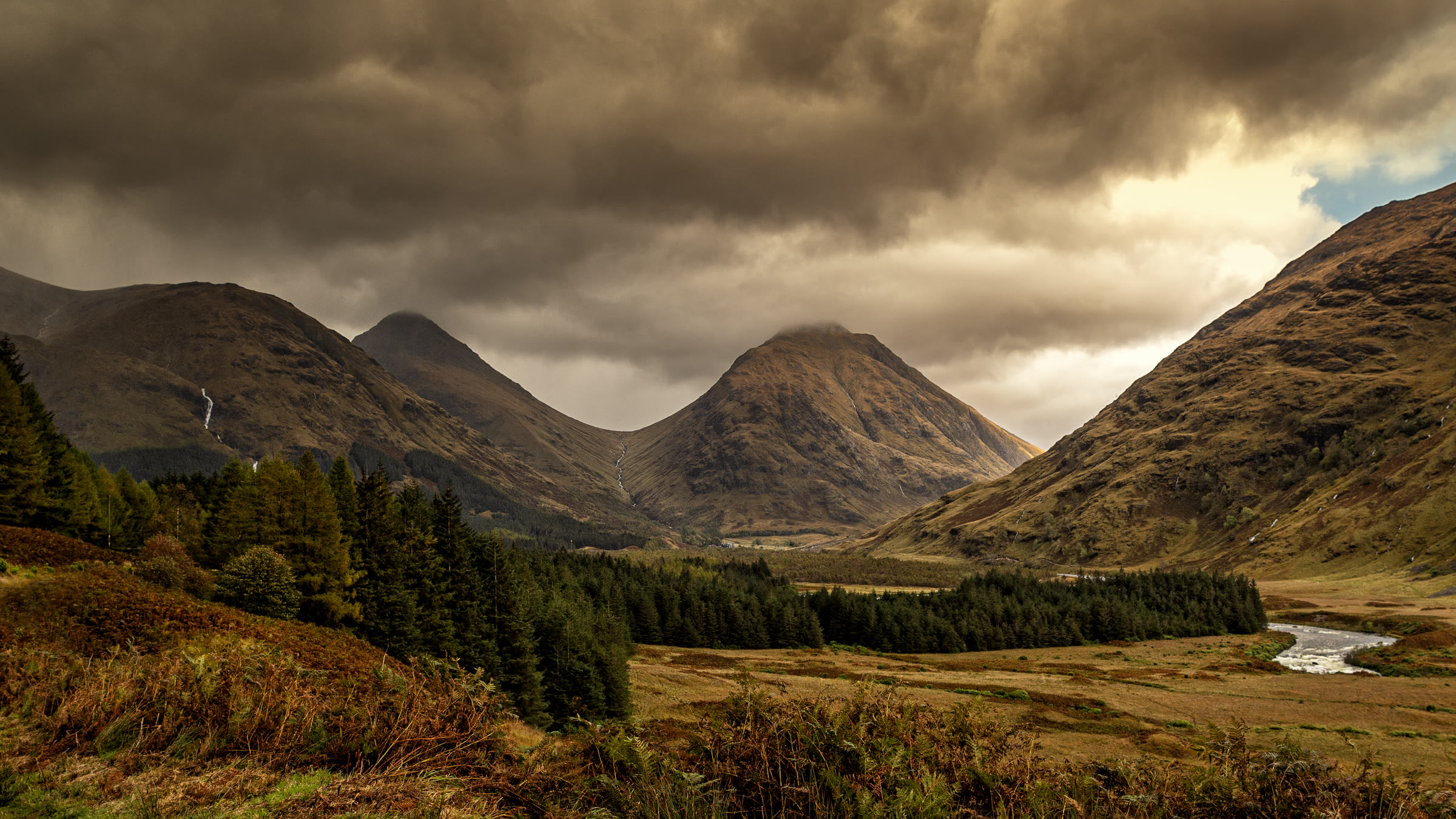 A loch and mountains in the Scottish Highlands